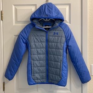 Blue/Gray Hoodie Puff Jacket for Boy